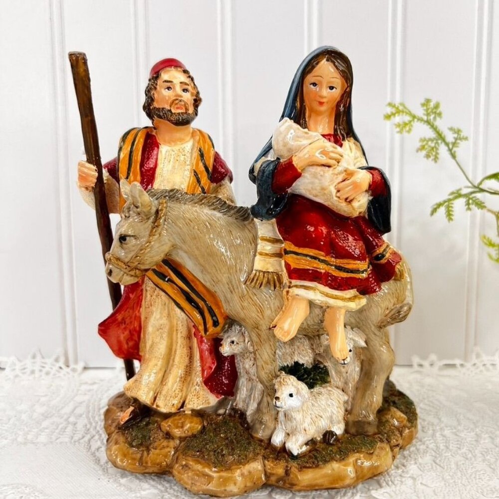 Fitz And Floyd Nativity Figurine Holiday Musical "The Journey" Tune O Holy Night